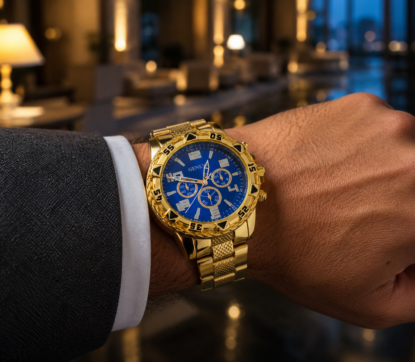Meridian — Gold Chronograph Watch